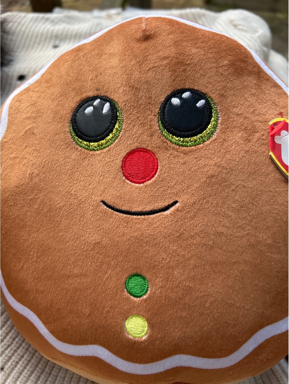 Ty Beanie Babies Gingerbread Man Plush Pillow